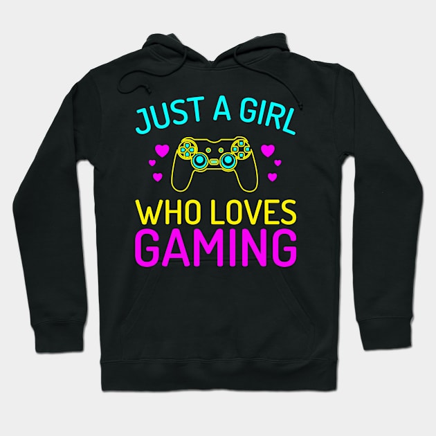 Just a Girl Who Loves Gaming Hoodie by B3N-arts